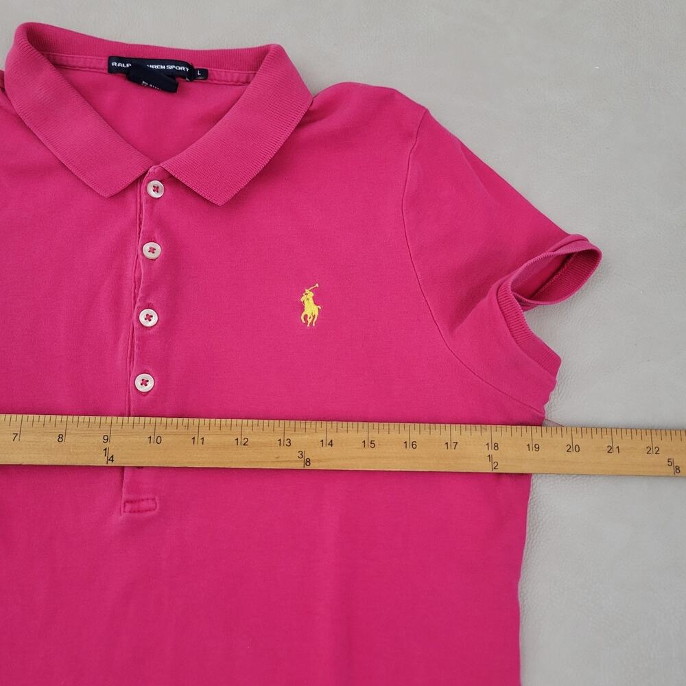 Ralph Lauren Polo Sport Shirt Dress Womens L Pink Preppy Classic Heritage - Picture 6 of 7